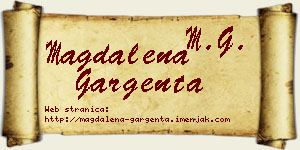 Magdalena Gargenta vizit kartica